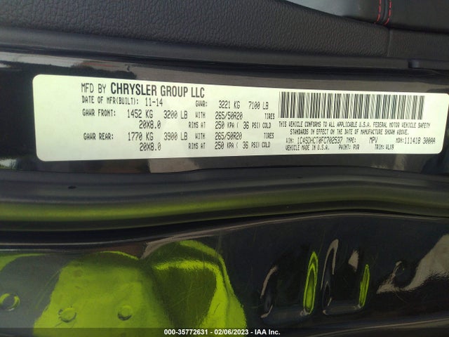 Dodge Durango R/t 2015 1C4SDHCT0FC702537 Image 10