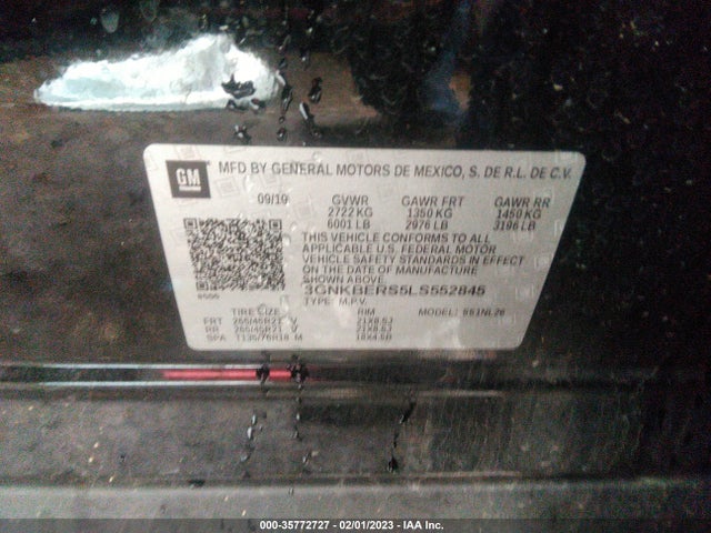 Chevrolet BLAZER RS 2020 3GNKBERS5LS552845 Image 10