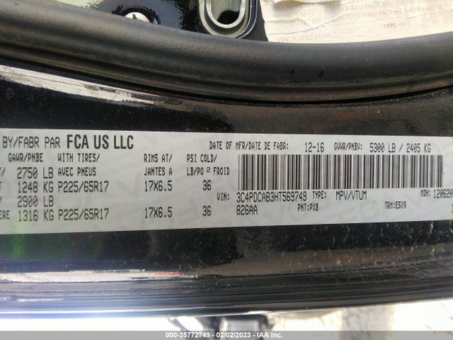 Dodge Journey Canada Value Pkg 2017 3C4PDCAB3HT569749 Image 9