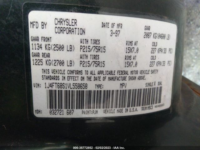1J4FT68S1VL558658 Jeep Cherokee Sport