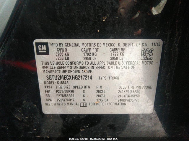 GMC Sierra 1500 Sle 2017 3GTU2MECXHG217214 Image 9
