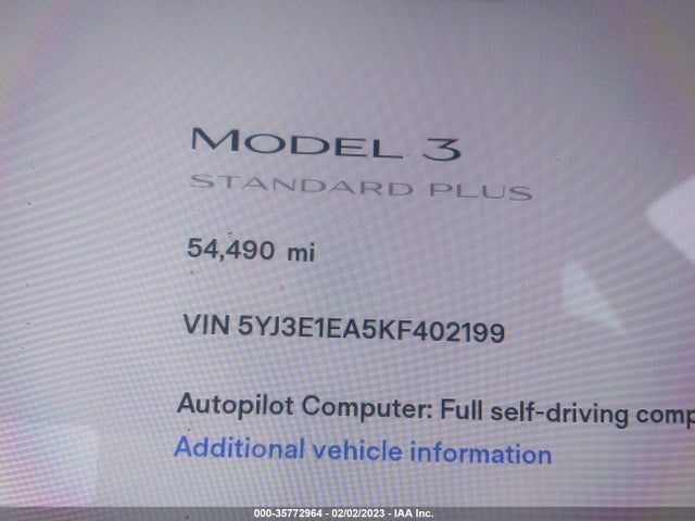 Tesla Model 3 Range 2019 5YJ3E1EA5KF402199 Image 8