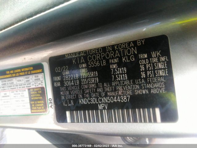 KNDC3DLCXN5044387 KIA Ev6 Wind