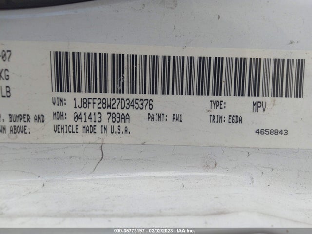 Jeep Patriot Sport 2007 1J8FF28W27D345376 Image 10