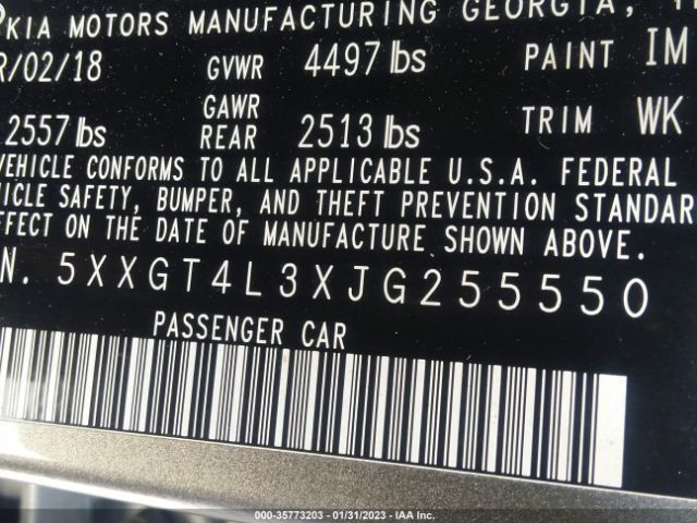 5XXGT4L3XJG255550 KIA Optima Lx
