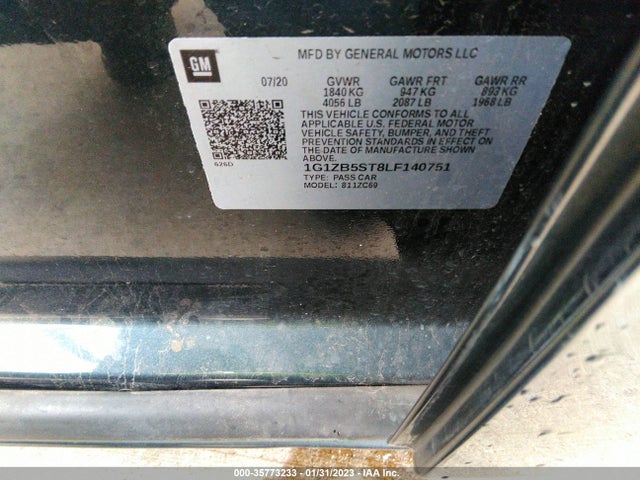 Chevrolet MALIBU LS 2020 1G1ZB5ST8LF140751 Image 10