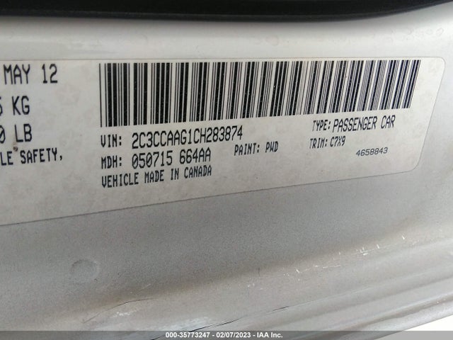 Chrysler 300 2012 2C3CCAAG1CH283874 Image 9