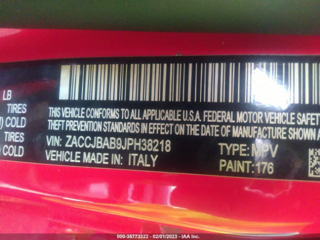 ZACCJBAB9JPH38218 Jeep Renegade Sport