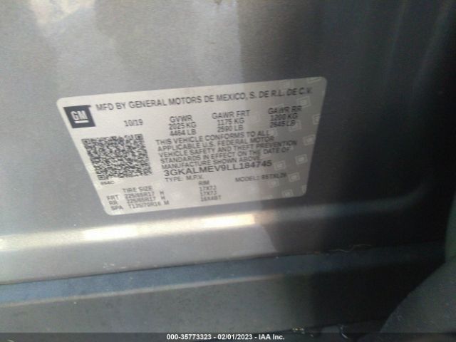 3GKALMEV9LL184745 GMC Terrain Sle