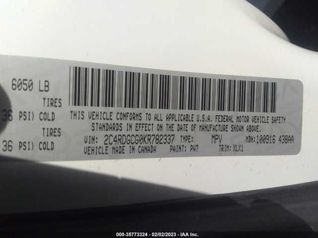 Dodge Grand Caravan Sxt 2019 2C4RDGCG0KR782337 Image 9