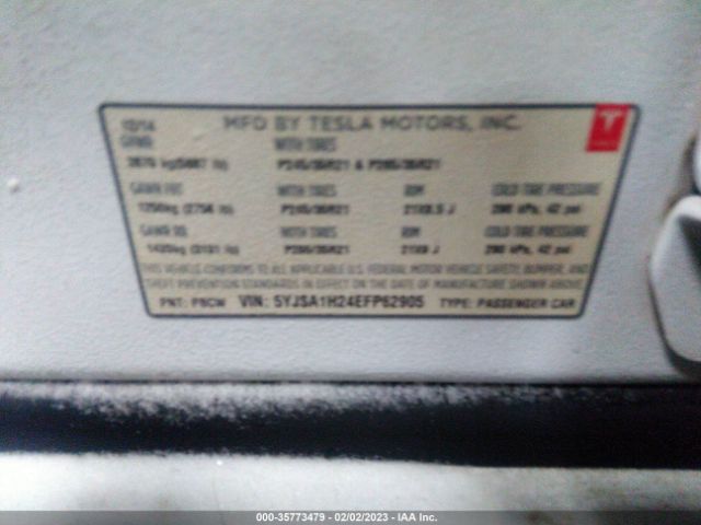 5YJSA1H24EFP62905 Tesla Model S P85d