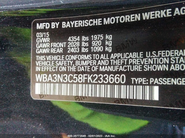 BMW 4 Series 2015 WBA3N3C58FK233660 Image 14