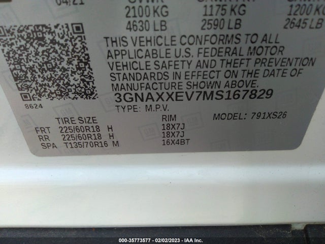 Chevrolet Equinox Premier 2021 3GNAXXEV7MS167829 Image 9