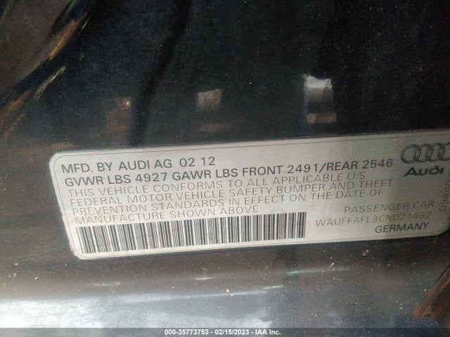 WAUFFAFL3CN021462 Audi A4 2.0t Premium Plus