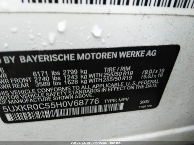 2017 BMW X5, VIN: 5UXKR0C55H0V68776