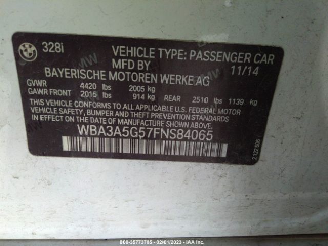 WBA3A5G57FNS84065 BMW 3 Series 328i