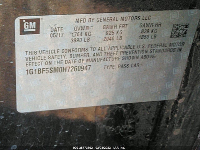 Chevrolet Cruze Premier 2017 1G1BF5SM0H7260947 Image 10