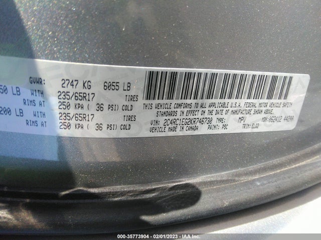 2C4RC1EG2KR746730 Chrysler Pacifica Touring L Plus