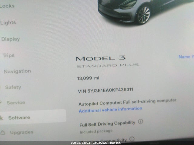 Tesla Model 3 Range 2019 5YJ3E1EA0KF436311 Image 8