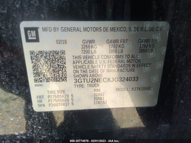GMC Sierra 1500 Slt 2018 3GTU2NECXJG324033 Image 9