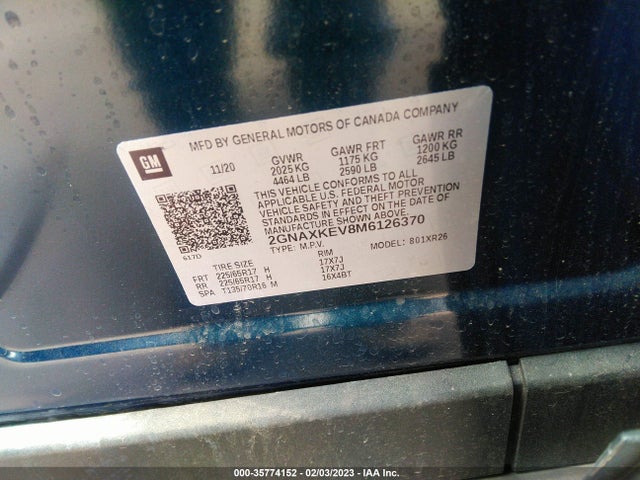 Chevrolet EQUINOX LT 2021 2GNAXKEV8M6126370 Image 11