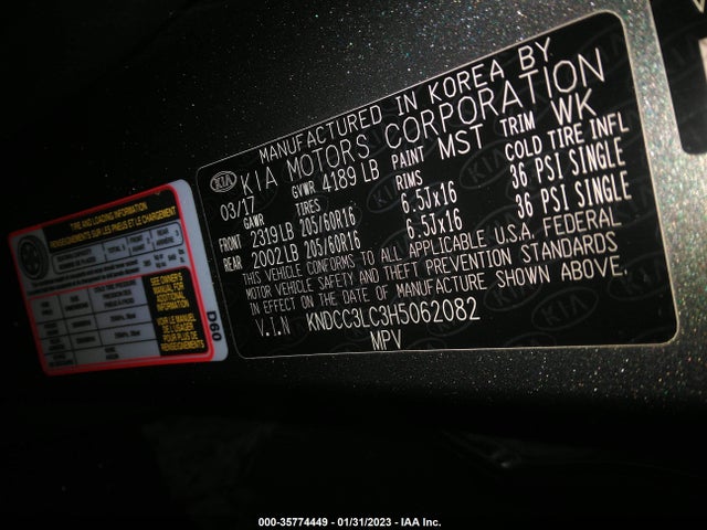 2017 Kia Niro, VIN: KNDCC3LC3H5062082