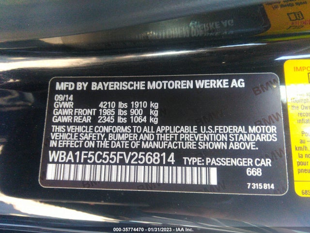 2015 BMW 2 Series, VIN: WBA1F5C55FV256814