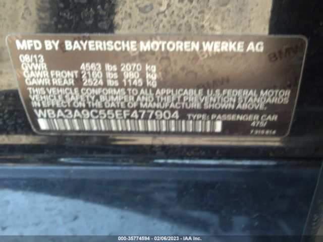 WBA3A9C55EF477904 BMW 3 Series 335i