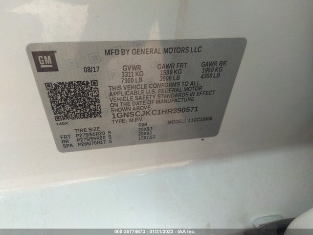 Chevrolet Suburban Premier 2017 1GNSCJKC1HR390571 Image 10