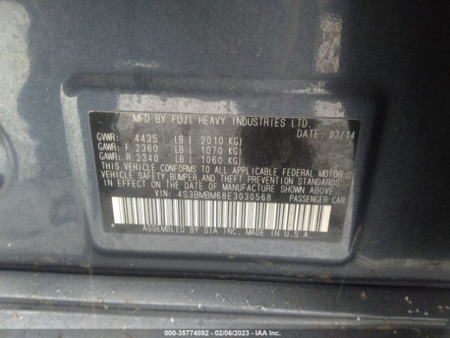 4S3BMBM68E3030568 Subaru Legacy 2.5i Limited