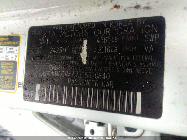 KIA Optima Lx 2015 KNAGM4A75F5630840 Image 10