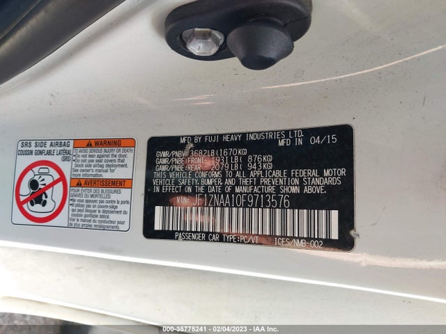 2015 Scion FR-S, VIN: JF1ZNAA10F9713576