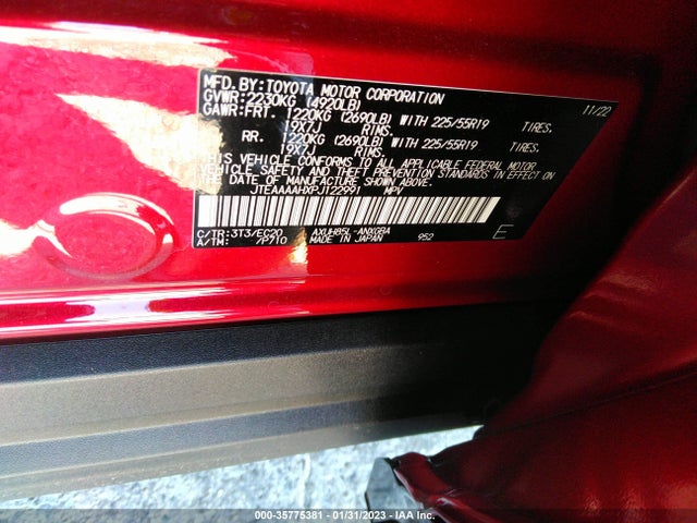 2023 Toyota Venza, VIN: JTEAAAAHXPJ122991