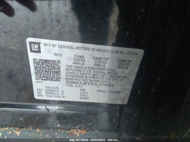 Chevrolet EQUINOX LT 2018 3GNAXJEVXJL374461 Image 10