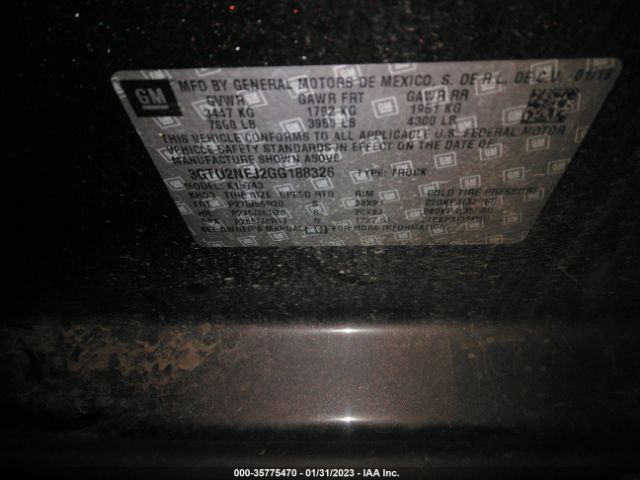 3GTU2NEJ2GG188326 GMC Sierra 1500 Slt