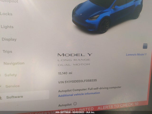 Tesla Model Y 2020 5YJYGDEE0LF058335 Image 8