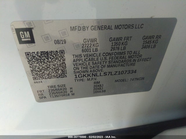 GMC Acadia At4 2020 1GKKNLLS7LZ107334 Image 10