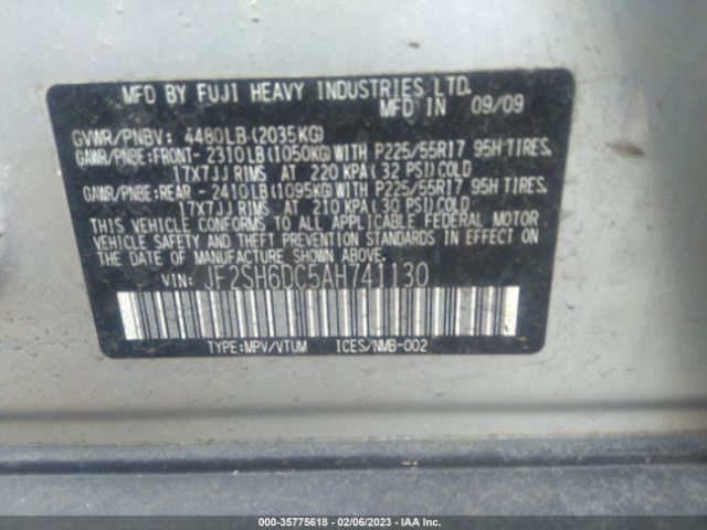 JF2SH6DC5AH741130 Subaru Forester 2.5x Limited