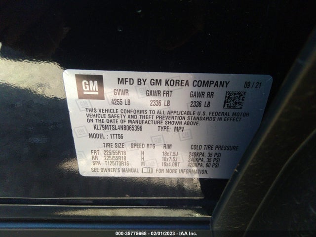 Chevrolet Trailblazer Rs 2022 KL79MTSL4NB065396 Image 9
