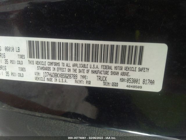 1D7HW38KX8S628789 Dodge Dakota Sxt
