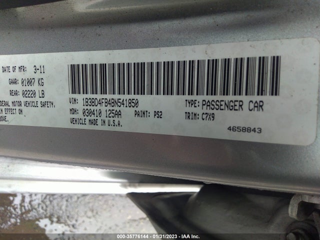 Dodge Avenger Express 2011 1B3BD4FB4BN541850 Image 9