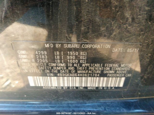 4S3GKAB64H3621784 Subaru Impreza Premium
