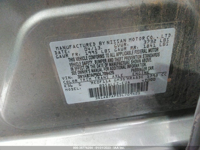 2013 NISSAN SENTRA FE+ S VIN: 3N1AB7AP5DL709425