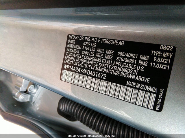 2023 Porsche Cayenne, VIN: WP1AA2AY4PDA01672