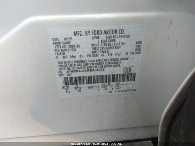 2021 Ford Edge, VIN: 2FMPK4J90MBA35022