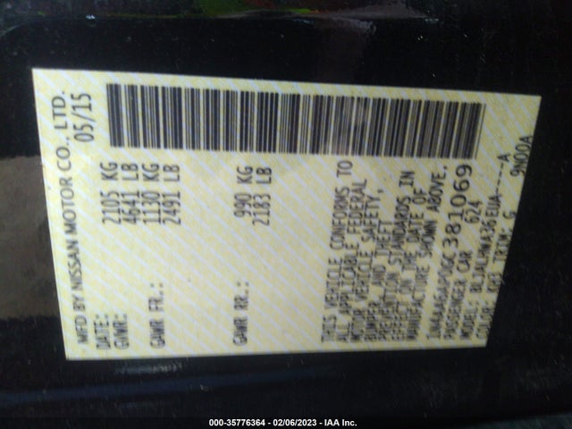 Nissan Maxima 3.5 Platinum 2016 1N4AA6AP0GC381069 Image 9