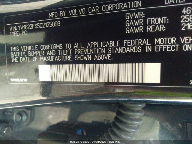 Volvo S60 2012 YV1622FS5C2125099 Image 10