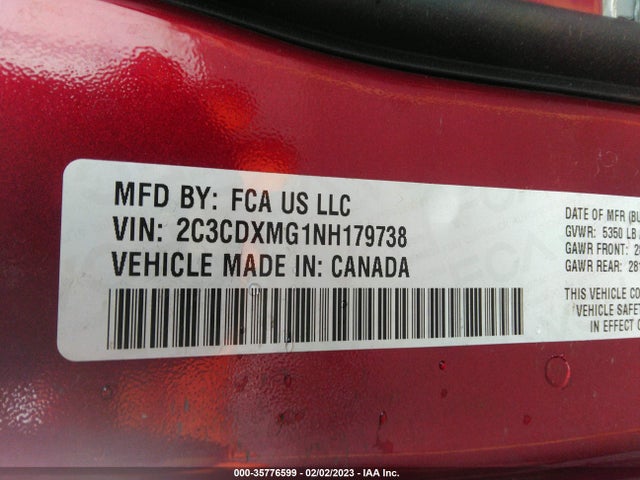 Dodge CHARGER GT 2022 2C3CDXMG1NH179738 Image 9