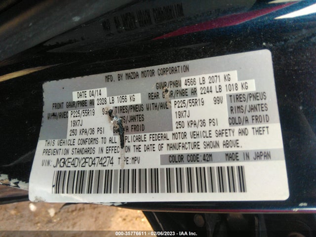 2015 Mazda CX-5, VIN: JM3KE4DY2F0474274