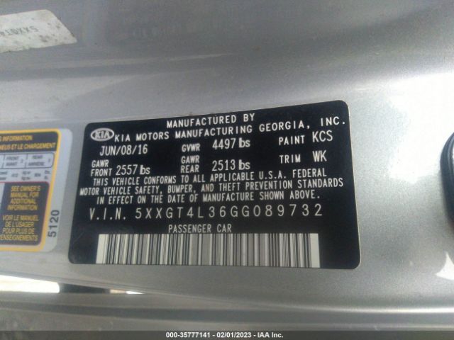 5XXGT4L36GG089732 KIA Optima Lx